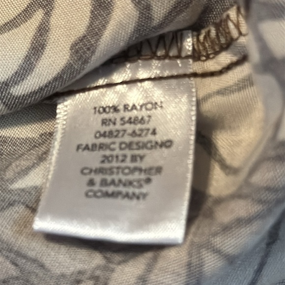 🌹CHRISTOPHER & BANKS BROWN FLORAL MIDI SKIRT - Picture 6 of 6